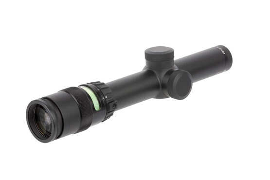Trijicon AccuPoint 1-4x24mm features adjustable, battery free fiber optic and tritium illumination and second focal plane reticle